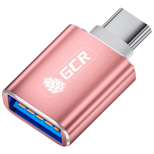 Переходник/адаптер GCR USB (F) - USB type-C (M) GCR-UC3AF, розовый переходник адаптер gcr usb f usb type c m gcr uc3af розовый