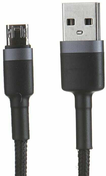 Аксессуар Baseus Cafule Cable USB - MicroUSB 2.4A 50cm Grey-Black CAMKLF-AG1