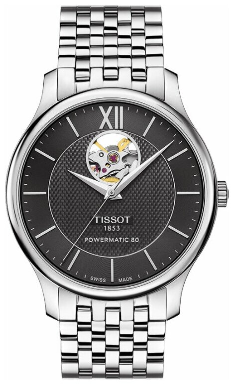 Наручные часы TISSOT T-Classic, черный, серебряный