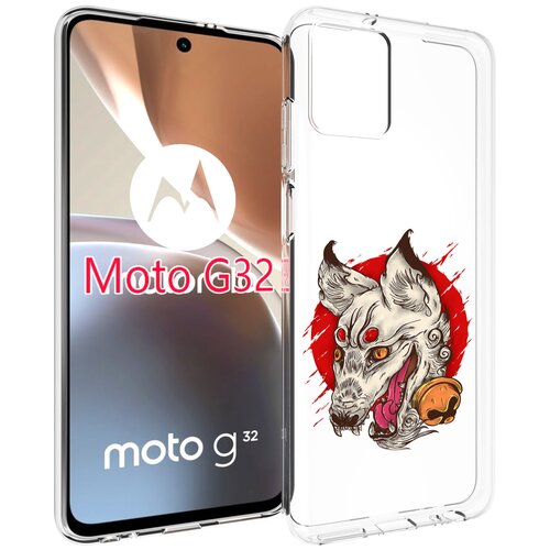 Чехол MyPads страшная собака для Motorola Moto G32 задняя-панель-накладка-бампер