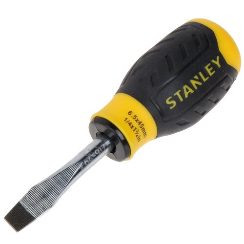 Отвертка STANLEY Cushion Grip SL6.5x45 мм отвертка cushion grip прямой шлиц 10 х 200мм stanley 0 64 922