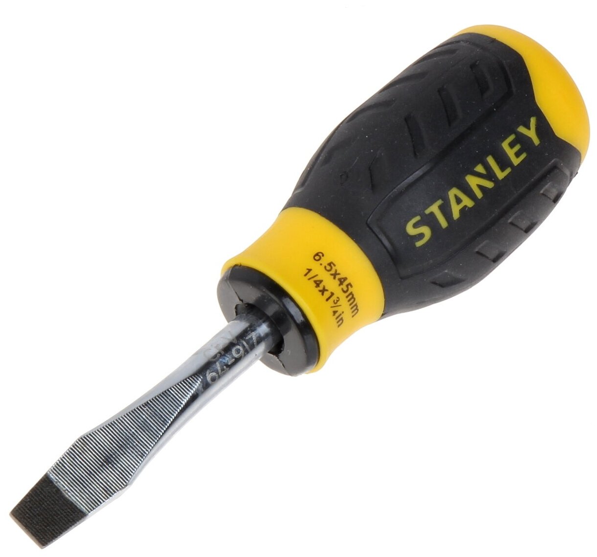 Отвертка прямой наконечник STANLEY Cushion Grip SL6.5x45 мм