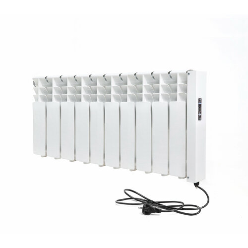 Радиатор отопления электрический энергоэффективный Normand 350 10 секций белый с электронным терморегулятором 4647500₽