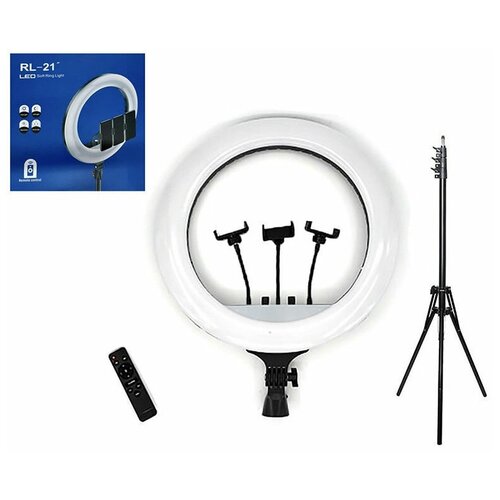 Кольцевая селфи LED светодиодная лампа RL-21 54 см штатив 210 см 499000₽