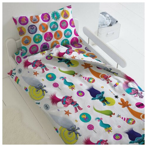 КПБ 1,5 хлопок “Тролли“ Танцы 16115-1/16116-1 70х70