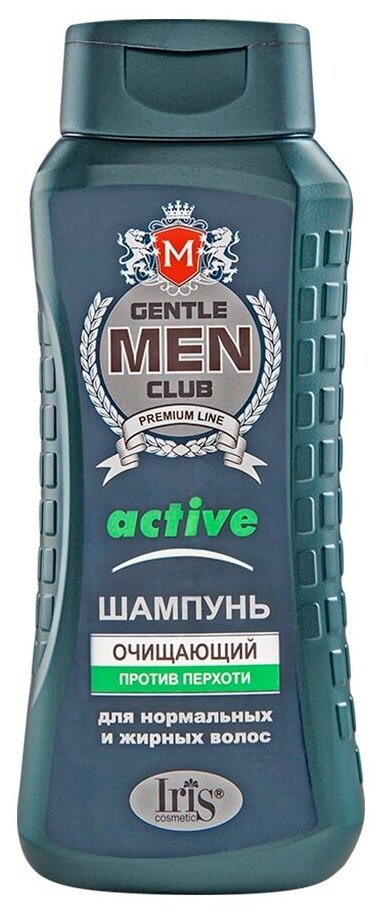 IRIS cosmetic шампунь Gentle Men Club active очищающий против перхоти, 400 мл