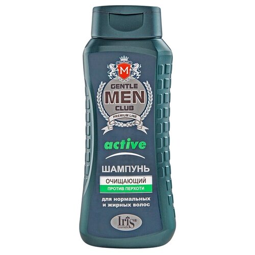 IRIS cosmetic шампунь Gentle Men Club active очищающий против перхоти, 400 мл