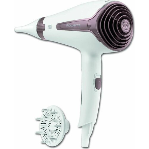 Профессиональный фен для волос Rowenta Silence AC CV7930F0 с ионизацией и 2 насадками 6 режимов 2300 Вт белыйрозовый 1152900₽