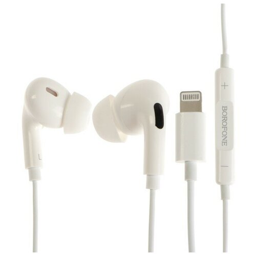 Наушники Borofone BM30 Pro вакуумные микрофон Lightning кабель 12 м белые 78700₽
