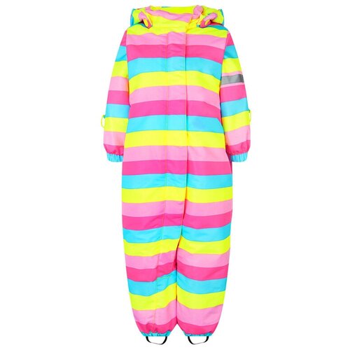 фото Комбинезон playtoday размер 74, фуксия/голубой/светло-зеленый