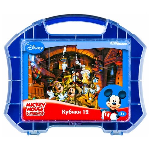 Развивающая игрушка Step puzzle Disney Микки Маус 87101, 12 дет. 12 кубиков бемби disney