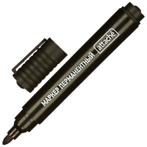 Маркер перманентный универсальный Attache Economy черный 2-3 мм;12 шт.