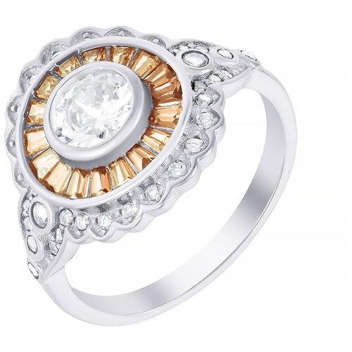 фото Element47 кольцо из серебра 925 пробы с кубическим цирконием cas3767r_ko_002_wg, размер 17.5