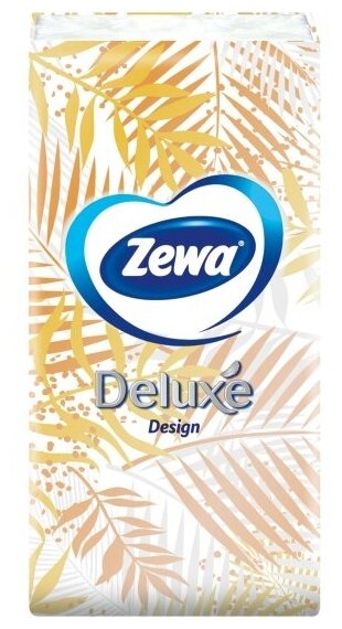 Платочки бумажные носовые Zewa Deluxe Design, 3 слоя, 10шт.Х 10 - фотография № 10