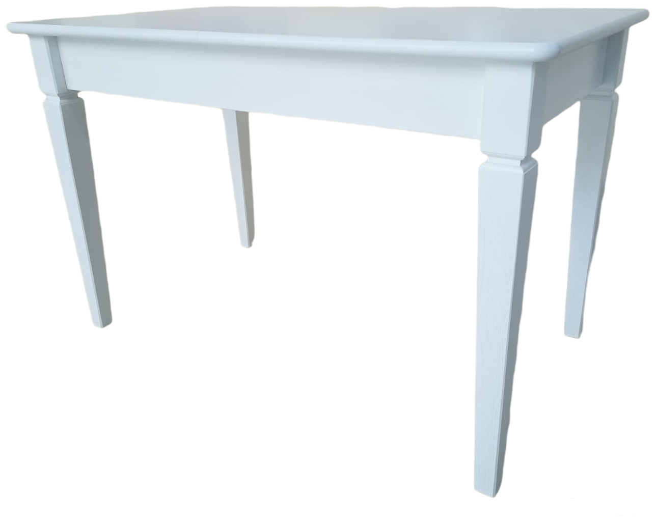 Стол раздвижной Вега (массив берёзы, шпон, мдф) белый, 120(160)х70х78 см