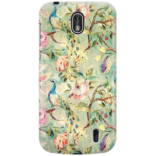 фото Cиликоновый чехол на nokia 1 / нокиа 1 с принтом "винтажный цветочный паттерн" gosso