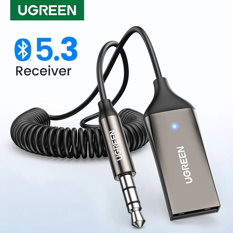 Bluetooth 5.3 адаптер для автомобиля / UGREEN Car Bluetooth ресивер USB-AUX 35 мм