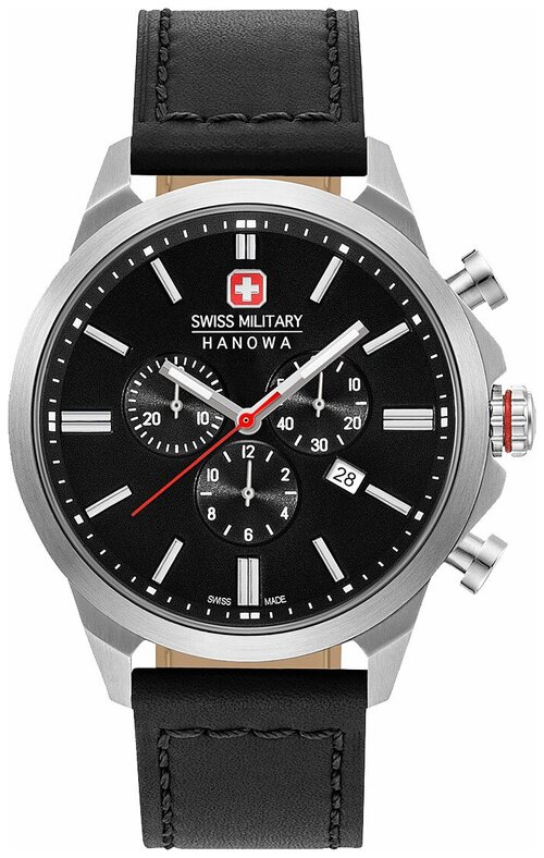 Наручные часы Swiss Military Hanowa 06-4332.04.007, черный, серебряный