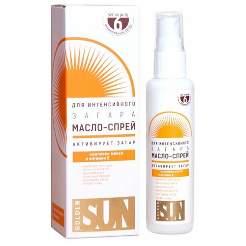 Лучшие традиции Golden Sun масло-спрей для интенсивного загара SPF 6 SPF 6, 60 мл увлажняющее масло спрей для усиления загара spf 15 avon 150 мл