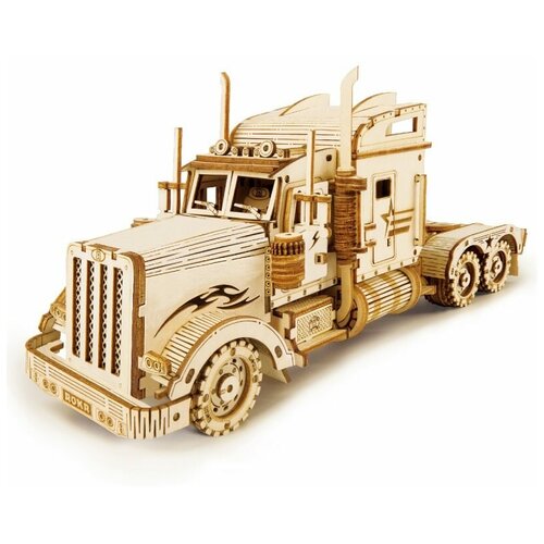 конструктор деревянный 3d 1 40 scale model heavy truck mc 502 модель грузовик Сборная модель ROKR Heavy Truck MC502 1:40