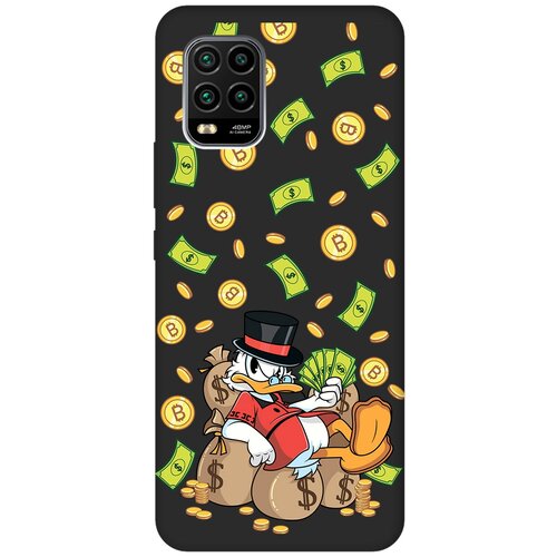 Матовый чехол Rich Scrooge для Xiaomi Mi 10 Lite / Сяоми Ми 10 Лайт с 3D эффектом черный матовый чехол rich scrooge для xiaomi 12 lite сяоми 12 лайт с 3d эффектом черный