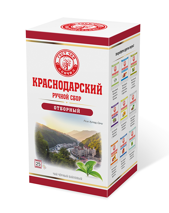 Краснодарский чай Ручной сбор черный отборный 25пак-саше 50гр