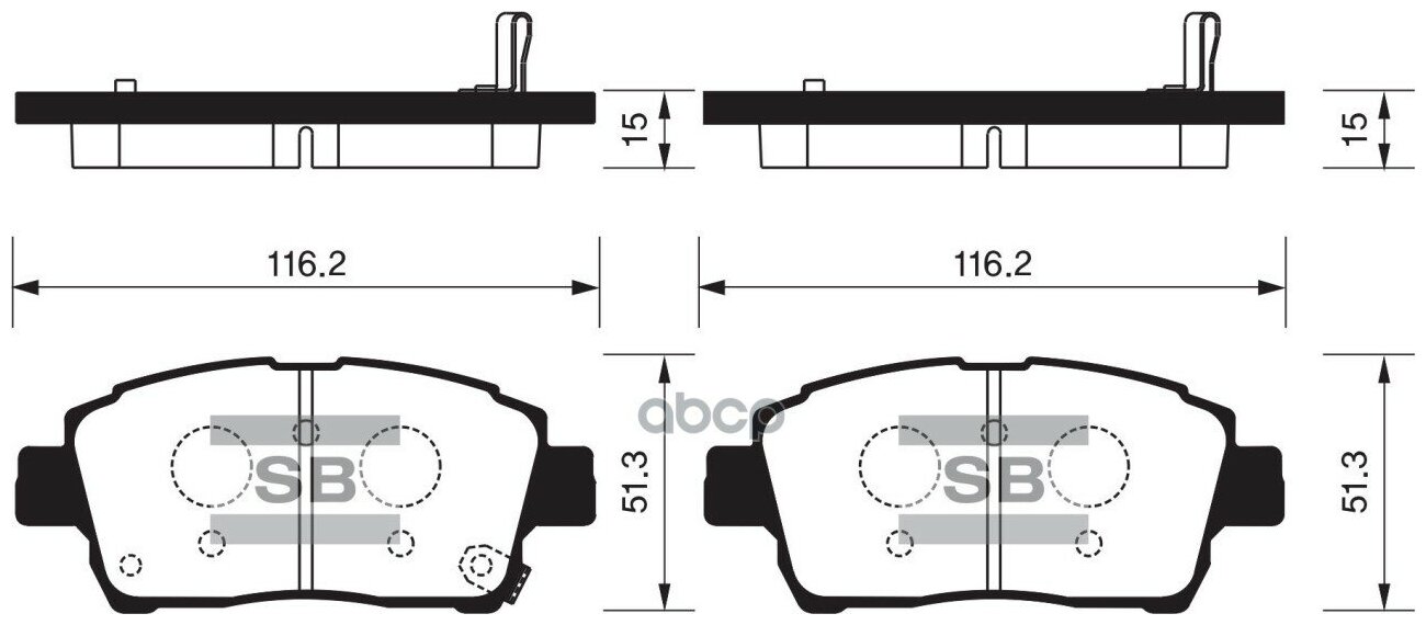 SANGSIN BRAKE SP1232 Колодки тормозные дисковые