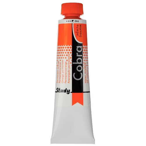 Краска масляная Cobra Study водорастворимая туба 40мл №266 Оранжевый устойчивый