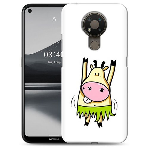 Чехол задняя-панель-накладка-бампер MyPads Веселая корова для Nokia 3.4 противоударный