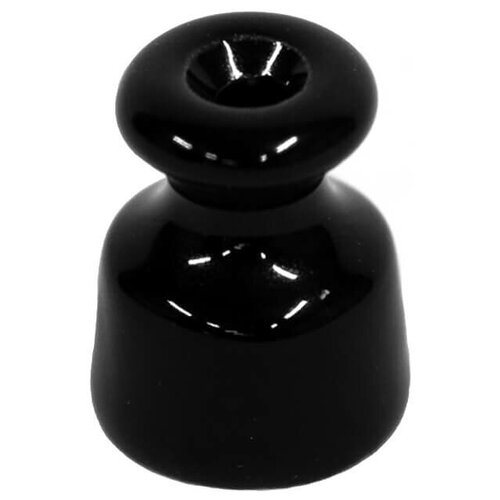 Interior Electric Ретро изолятор, керамика, цвет черный, 1уп/50шт.