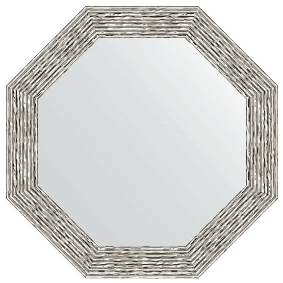 Зеркало Evoform Octagon BY 3810 77x77 см волна хром - фотография № 1