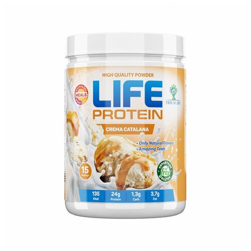 Протеиновый коктейль для похудения Life Protein 1LB (450 г) со вкусом Крем-Брюле 15 порций протеиновый коктейль для похудения life protein 1lb 450 г со вкусом клюквенный пирог 15 порций