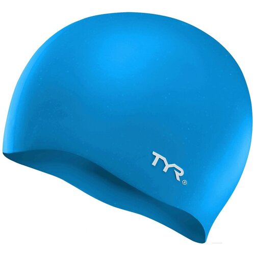 Шапочка для плавания TYR Wrinkle Free Silicone Cap (420 Голубой, O/S)