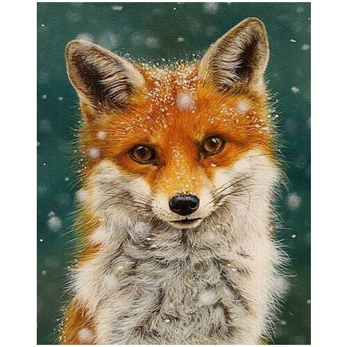 Алмазная мозаика на подрамнике 40х50 Милый лисёнок