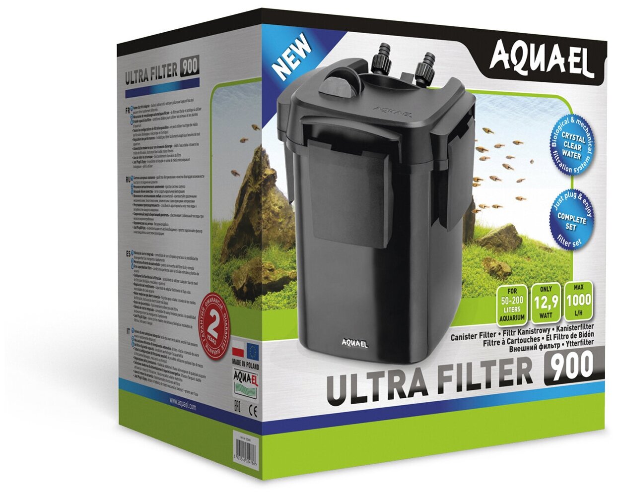 Aquael Внешний фильтр ULTRA FILTER 900 для аквариумов объемом 50-200 л - фото №1