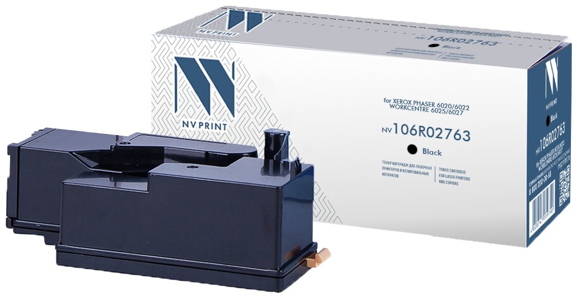 Картридж NV-print 106R02763 для Xerox WorkCentre 6027, WorkCentre 6025, Phaser 6022, Phaser 6020, черный