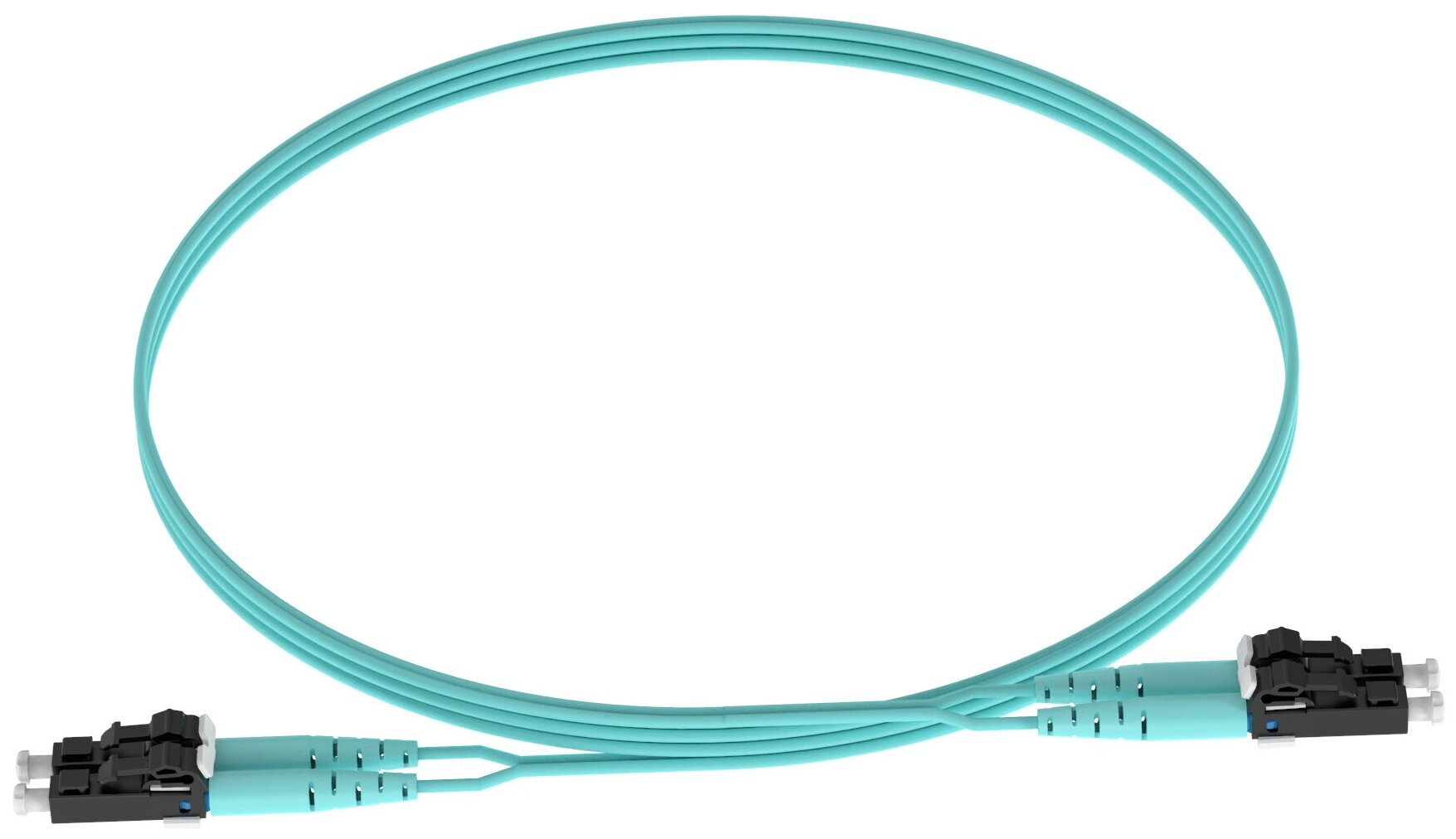 Патч-корд Panduit FZ2ELLNLNSNM001 2x50/125 OM4 LC дуплекс-LC дуплекс 1м LSZH аквамарин - фото №4