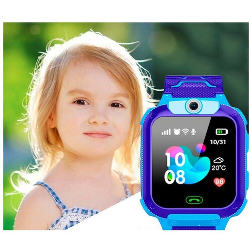 Умные смарт часы для детей CHILDREN’S WRISTWATCHES 2G / Камера / SIM card / Синий