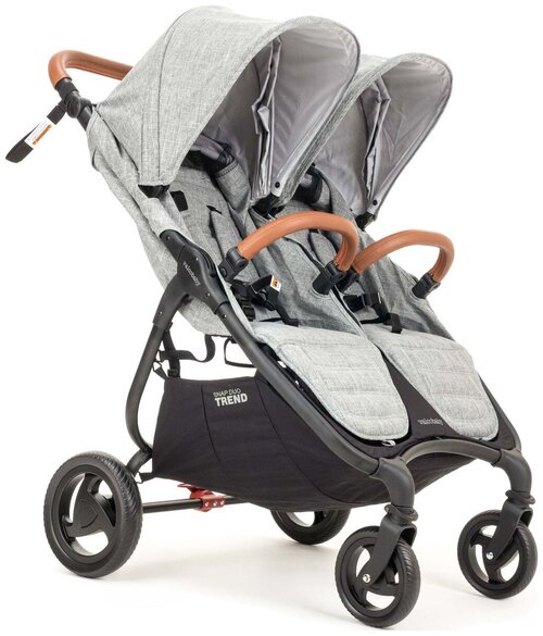 Прогулочная коляска для двойни Valco Baby Snap Duo Trend, Grey marle, цвет шасси: черный