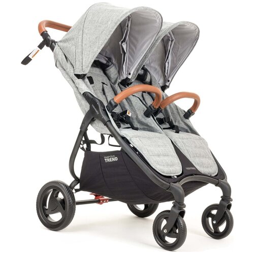 Прогулочная коляска для двойни Valco Baby Snap Duo Trend, Grey marle, цвет шасси: черный прогулочная коляска valco baby snap 4 ultra trend grey marle цвет шасси черный