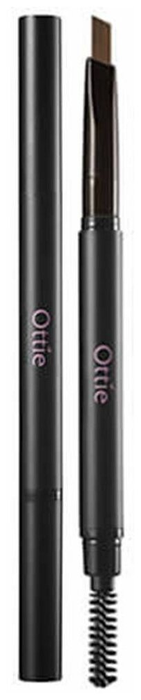 Ottie Карандаш для бровей Natural Drawing Eye Brow Pencil, оттенок #02 Dark Brown