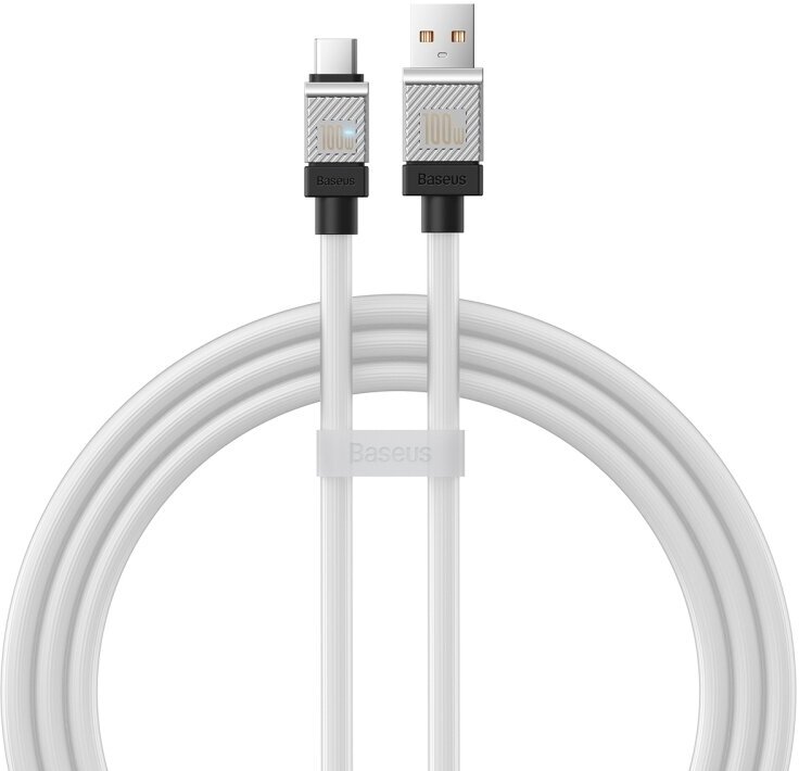 Кабель Baseus CoolPlay Series Fast Charging Cable USB to Type-C 100W 1m (CAKW000602) Белый