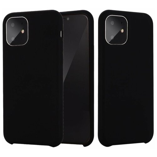 Силиконовый чехол Mobile Shell для iPhone 11 Pro Max (черный) чехол накладка силикон с микрофиброй auckland для iphone 11 pro 5 8 with 4 sides черный