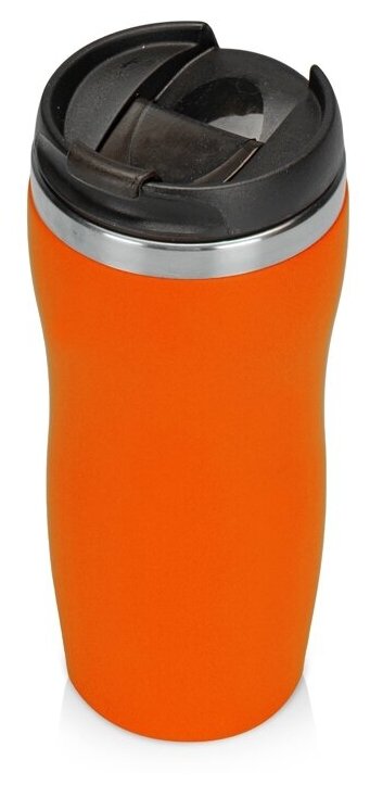 Термокружка Mony Steel 350 мл, soft touch, оранжевый