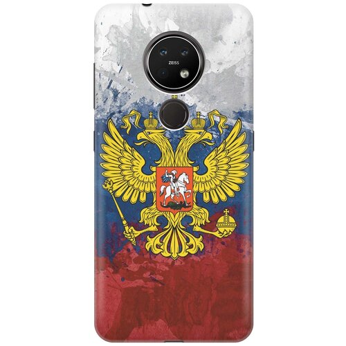 фото Gosso ультратонкий силиконовый чехол-накладка для nokia 6.2 / 7.2 с принтом "герб и флаг рф"