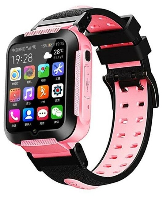 Умные часы для детей MyRespect/Smart Baby Watch E7 4G, Wi-Fi, GPS, 4-х Ядерный процессор, 2 камеры/Детские смарт-часы (Розовый)