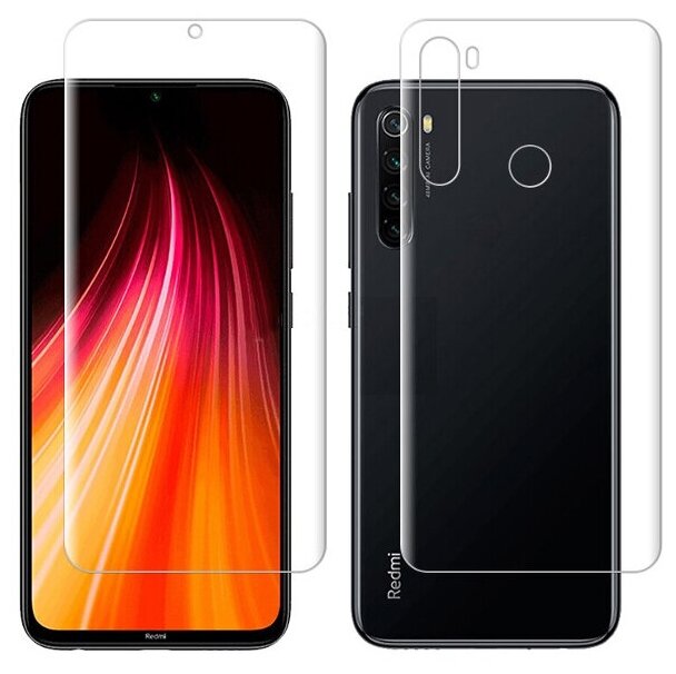 Пленка гидрогелевая LuxCase для Xiaomi Redmi Note 8T Front and Back 0.14mm Transparent 86102 - фото №8