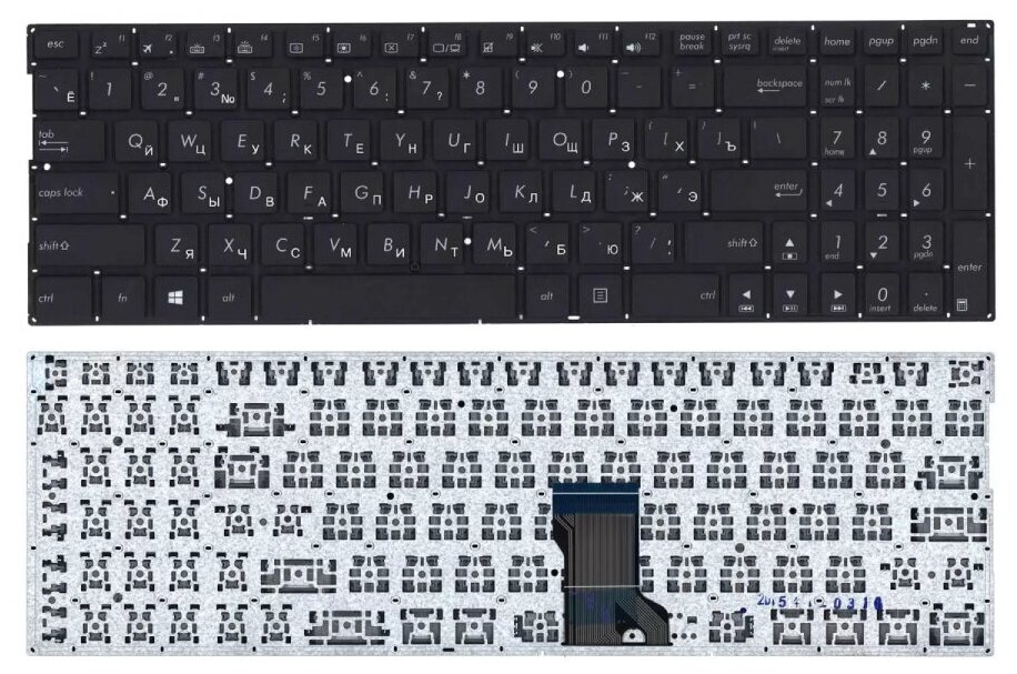 Клавиатура keyboard UX560 для ноутбука Asus Q552 Q552UB Q503UA Q504UA Q534UX Q553UB N592 черная с подсветкой 1454₽