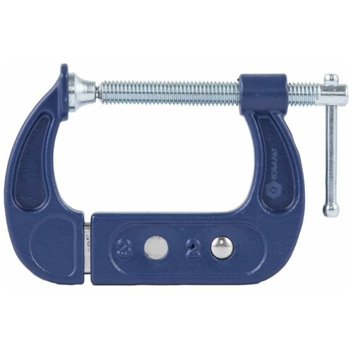 Струбцина G-образная раздвижная кобальт 50 - 75 мм