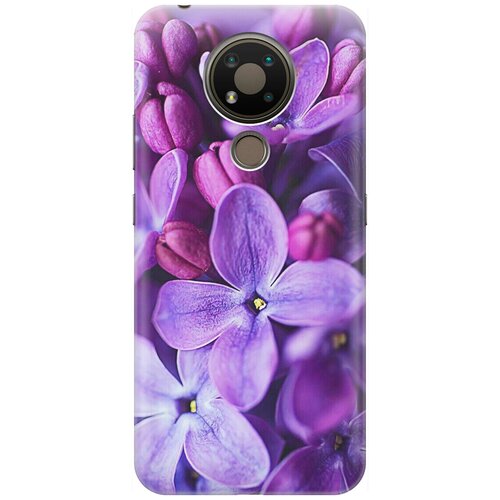 фото Re:pa накладка transparent для nokia 3.4 с принтом "фиолетовая сирень"